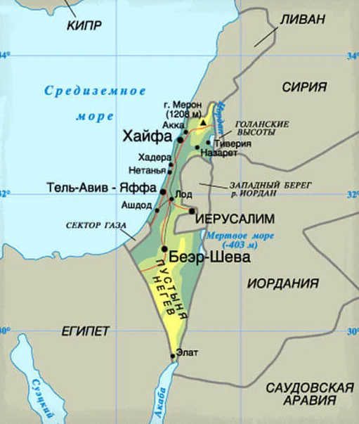 Карта Израиля