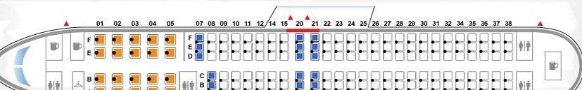 Схема салона и лучшие места в самолете Boeing 737-900