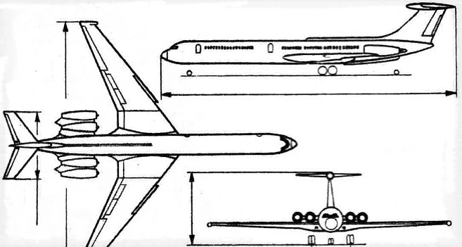 Конструкция ИЛ-62