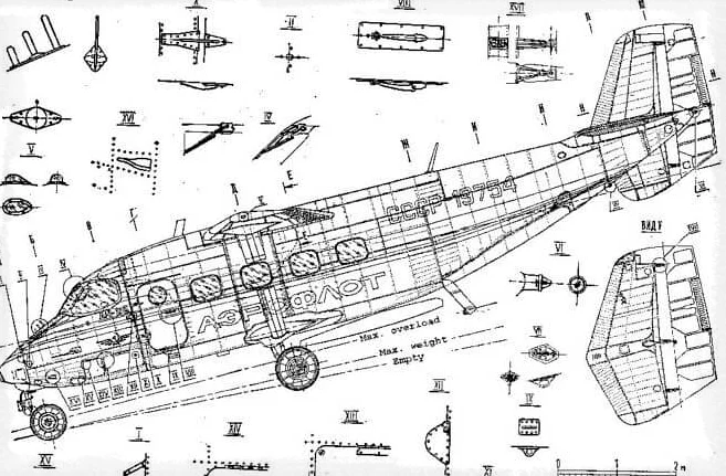 Схема самолета Ан-28