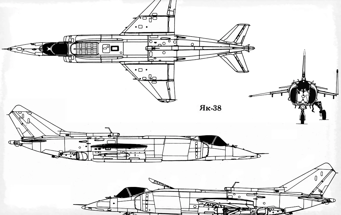 Палубный штурмовик вертикального взлёта и посадки Як-38