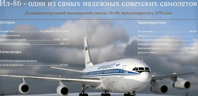 технические характеристики Ил-86